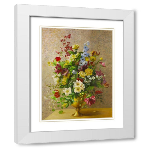 Fragrant Offerings White Modern Wood Framed Art Print with Double Matting by Welby