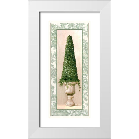 Ivy Topiary II White Modern Wood Framed Art Print with Double Matting by Welby