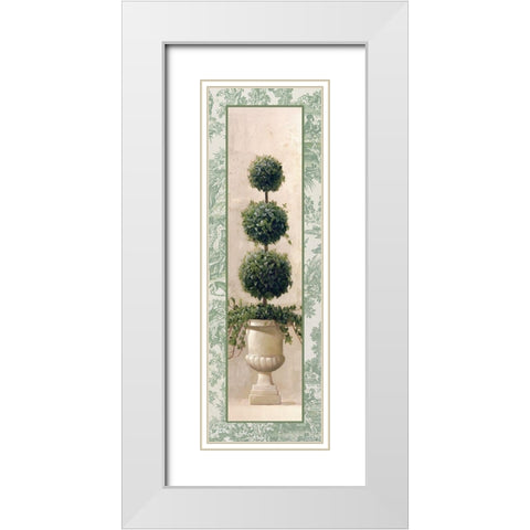 Ivy Topiary IV White Modern Wood Framed Art Print with Double Matting by Welby