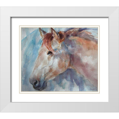Equine by Design White Modern Wood Framed Art Print with Double Matting by Campbell, Robert