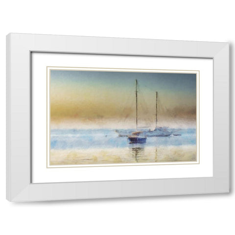 Coastal Series #7 White Modern Wood Framed Art Print with Double Matting by Curinga, Kim