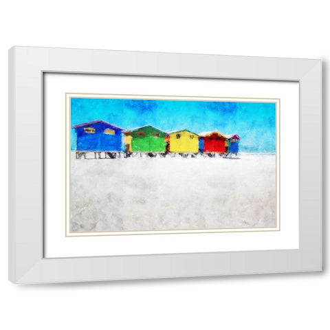 Coastal Series #34 White Modern Wood Framed Art Print with Double Matting by Curinga, Kim