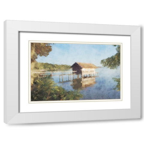 Lodge Series #4 White Modern Wood Framed Art Print with Double Matting by Curinga, Kim