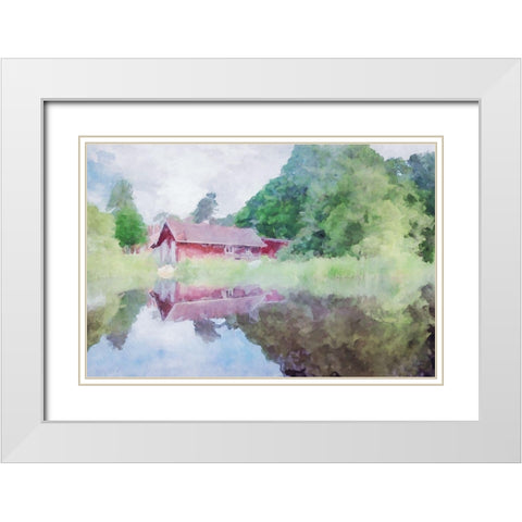 Lodge Series #6 White Modern Wood Framed Art Print with Double Matting by Curinga, Kim