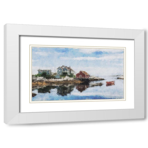 Lodge Series #7 White Modern Wood Framed Art Print with Double Matting by Curinga, Kim