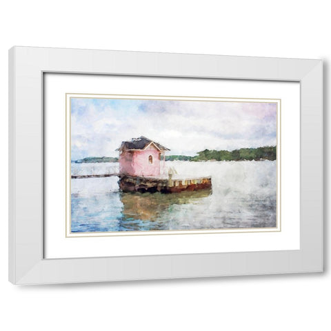 Lodge Series #10 White Modern Wood Framed Art Print with Double Matting by Curinga, Kim