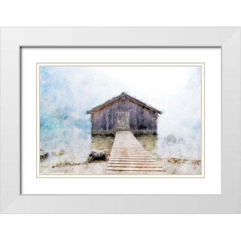 Lodge Series #12 White Modern Wood Framed Art Print with Double Matting by Curinga, Kim