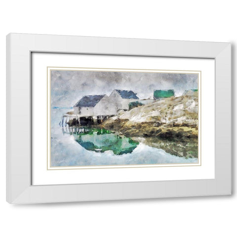 Lodge Series #22 White Modern Wood Framed Art Print with Double Matting by Curinga, Kim