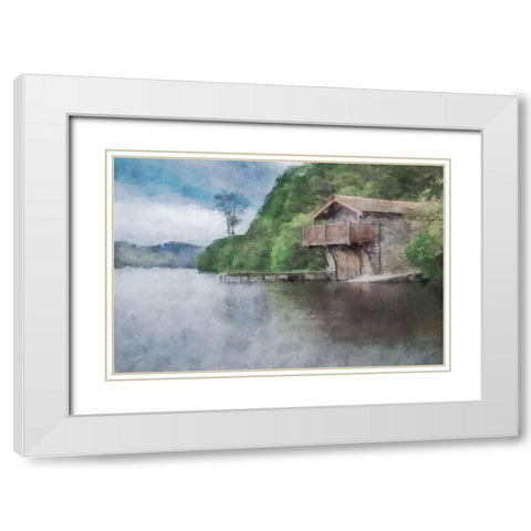 Lodge Series #29 White Modern Wood Framed Art Print with Double Matting by Curinga, Kim