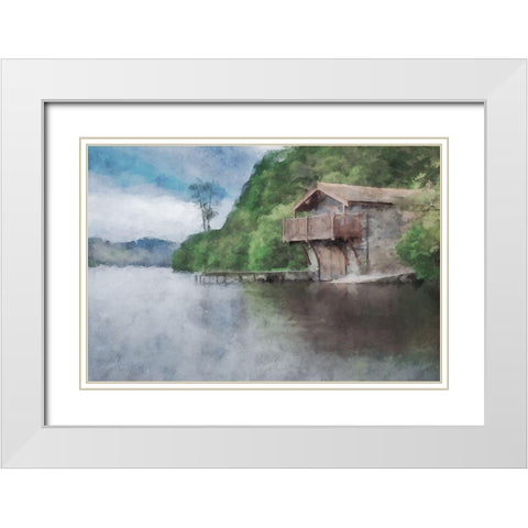 Lodge Series #29 White Modern Wood Framed Art Print with Double Matting by Curinga, Kim