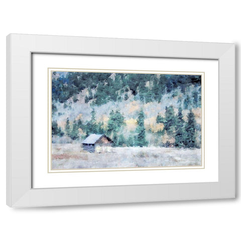 Lodge Series #31 White Modern Wood Framed Art Print with Double Matting by Curinga, Kim