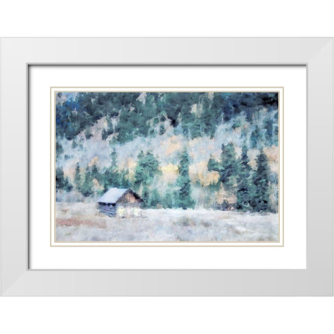 Lodge Series #31 White Modern Wood Framed Art Print with Double Matting by Curinga, Kim