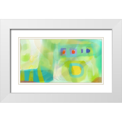 Roller Coaster White Modern Wood Framed Art Print with Double Matting by Naskrent, Delores