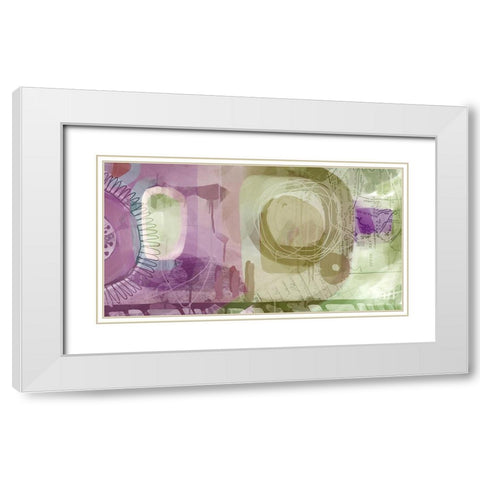 Walk in the Garden White Modern Wood Framed Art Print with Double Matting by Naskrent, Delores