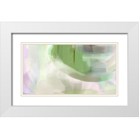 Fading Away White Modern Wood Framed Art Print with Double Matting by Naskrent, Delores