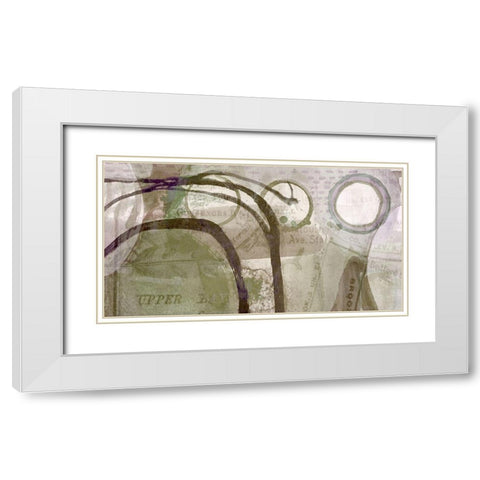 Lexington on Avenue White Modern Wood Framed Art Print with Double Matting by Naskrent, Delores