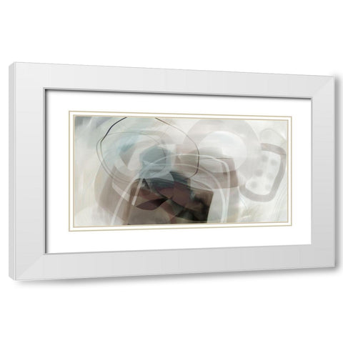 Pearl in the Mist White Modern Wood Framed Art Print with Double Matting by Naskrent, Delores