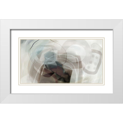 Pearl in the Mist White Modern Wood Framed Art Print with Double Matting by Naskrent, Delores