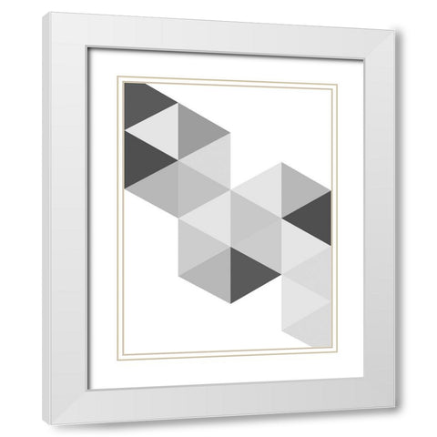 Be Still White Modern Wood Framed Art Print with Double Matting by Naskrent, Delores