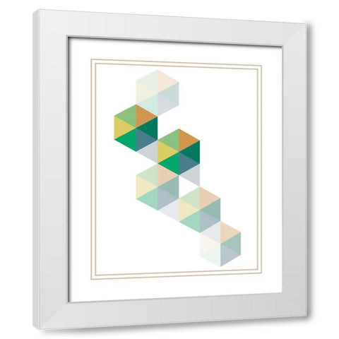 No Boundaries White Modern Wood Framed Art Print with Double Matting by Naskrent, Delores