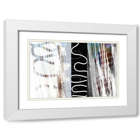Juncture  White Modern Wood Framed Art Print with Double Matting by Naskrent, Delores