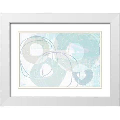Corona White Modern Wood Framed Art Print with Double Matting by Naskrent, Delores