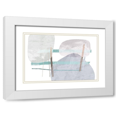 Aftermath White Modern Wood Framed Art Print with Double Matting by Naskrent, Delores