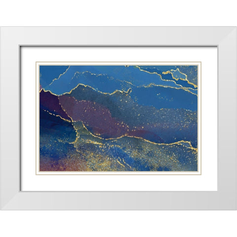 In the Navy White Modern Wood Framed Art Print with Double Matting by Naskrent, Delores