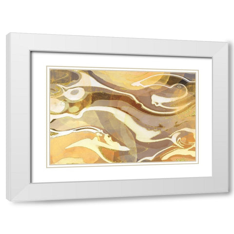 Toasted Marshmallow White Modern Wood Framed Art Print with Double Matting by Naskrent, Delores