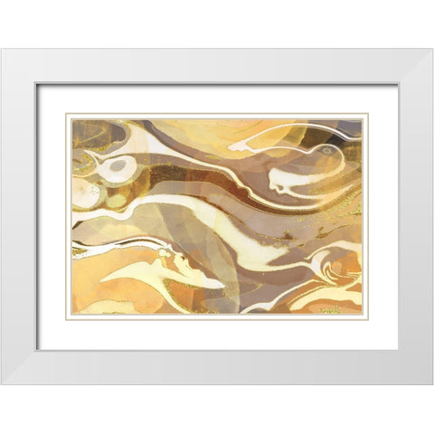 Toasted Marshmallow White Modern Wood Framed Art Print with Double Matting by Naskrent, Delores