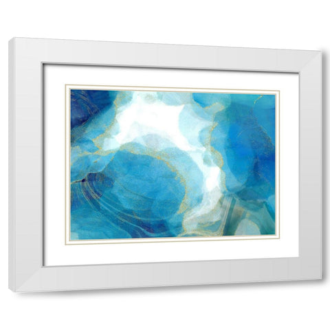 Partly Cloudy White Modern Wood Framed Art Print with Double Matting by Naskrent, Delores