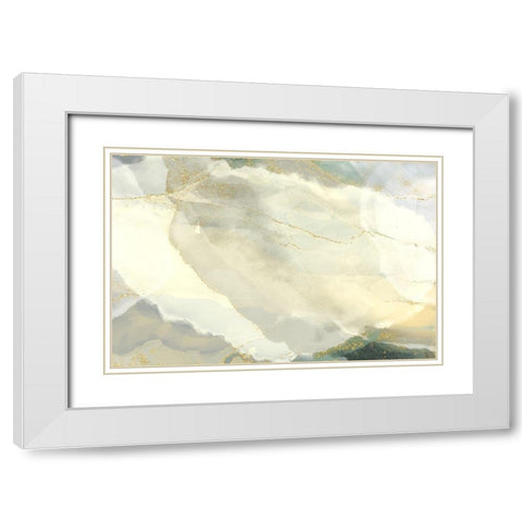 Fawn Aura White Modern Wood Framed Art Print with Double Matting by Naskrent, Delores