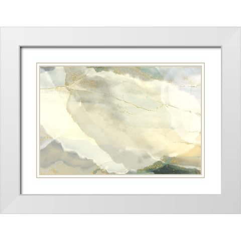 Fawn Aura White Modern Wood Framed Art Print with Double Matting by Naskrent, Delores