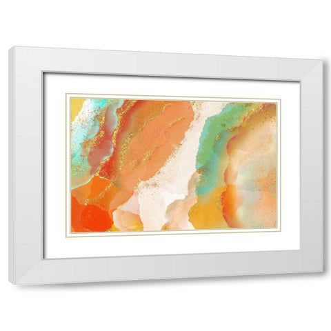 Copperhead Row White Modern Wood Framed Art Print with Double Matting by Naskrent, Delores