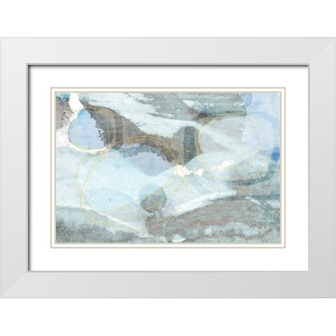 Smoky Slate White Modern Wood Framed Art Print with Double Matting by Naskrent, Delores