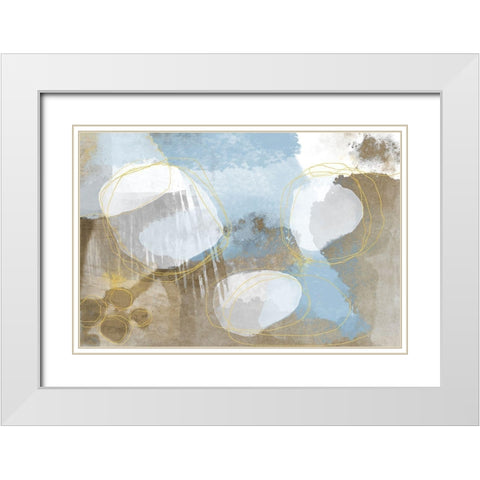 Gentle Ashes White Modern Wood Framed Art Print with Double Matting by Naskrent, Delores