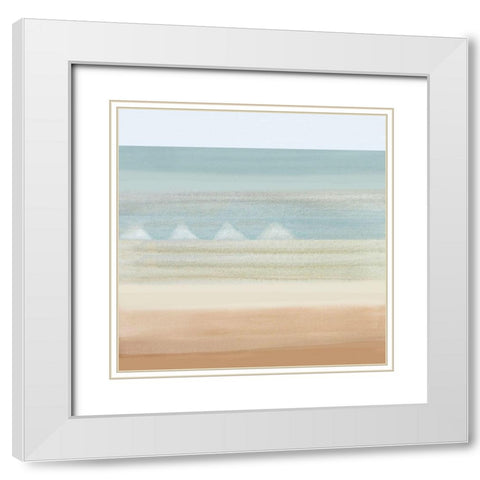 Winter morning at Stone Bay White Modern Wood Framed Art Print with Double Matting by Kouta, Flora