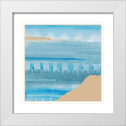 Morning at Meia Praia White Modern Wood Framed Art Print with Double Matting by Kouta, Flora