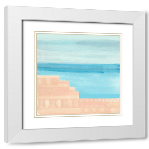 Still Morning at Meia Praia White Modern Wood Framed Art Print with Double Matting by Kouta, Flora