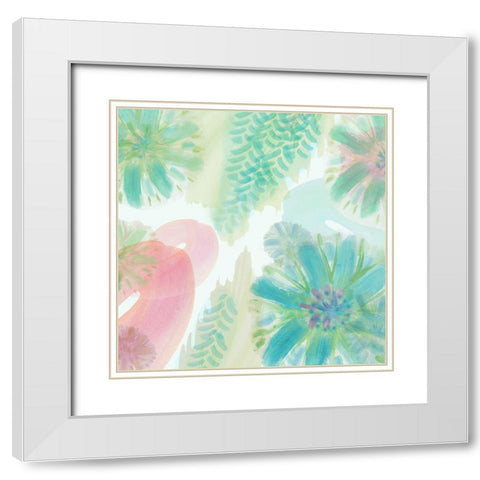 Tropical Dreaming  White Modern Wood Framed Art Print with Double Matting by Kouta, Flora