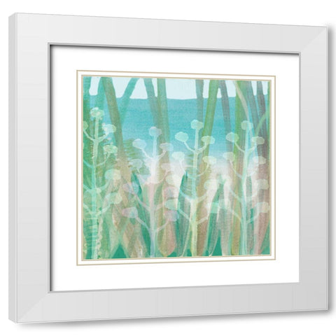 Beach Reeds White Modern Wood Framed Art Print with Double Matting by Kouta, Flora