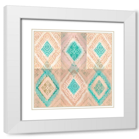 Marrakesh Diamonds I White Modern Wood Framed Art Print with Double Matting by Kouta, Flora