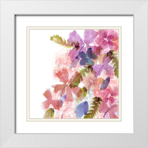 Fallig Blossom I White Modern Wood Framed Art Print with Double Matting by Kouta, Flora