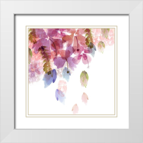 Fallig Blossom III White Modern Wood Framed Art Print with Double Matting by Kouta, Flora
