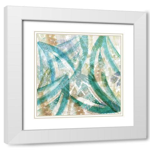 Ocean Garden I White Modern Wood Framed Art Print with Double Matting by Kouta, Flora