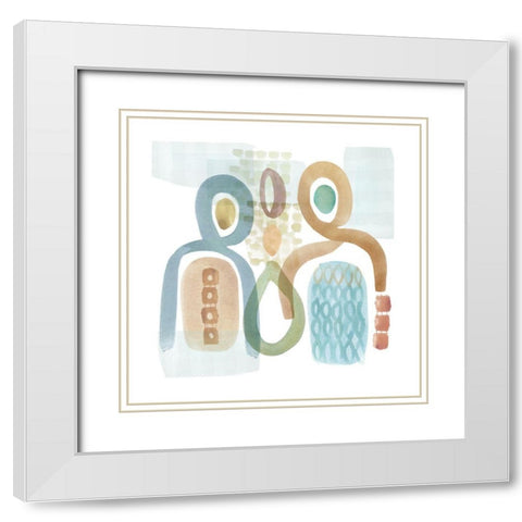 Togetherness III White Modern Wood Framed Art Print with Double Matting by Kouta, Flora