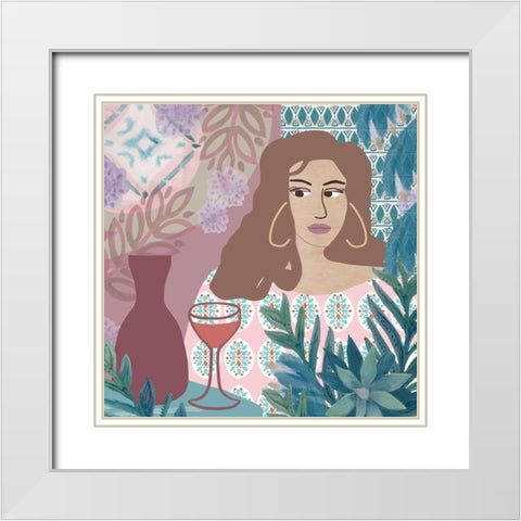 Sunday Afternoon I White Modern Wood Framed Art Print with Double Matting by Kouta, Flora