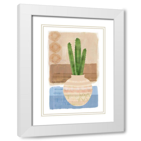 Florero Viejo VIII White Modern Wood Framed Art Print with Double Matting by Kouta, Flora