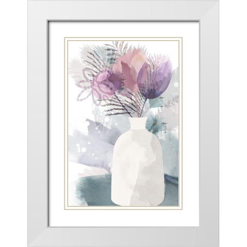 After the Rain II White Modern Wood Framed Art Print with Double Matting by Kouta, Flora