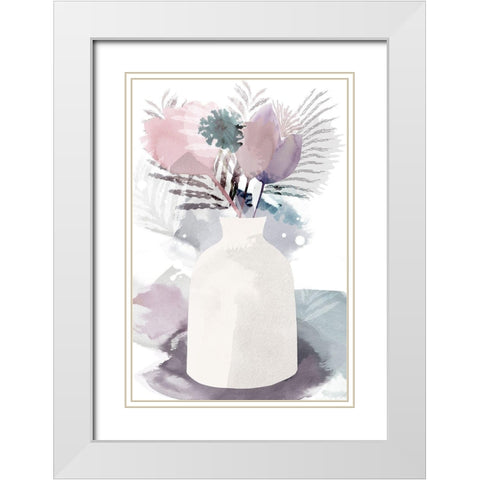 After the Rain IV White Modern Wood Framed Art Print with Double Matting by Kouta, Flora